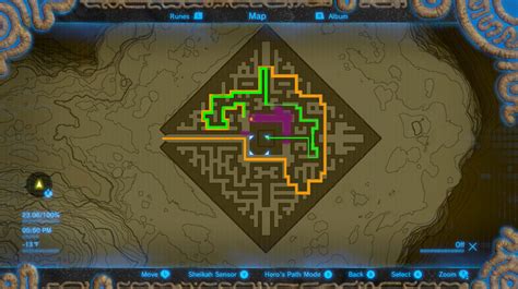 Link can easily navigate the maze following the path. . Botw maze